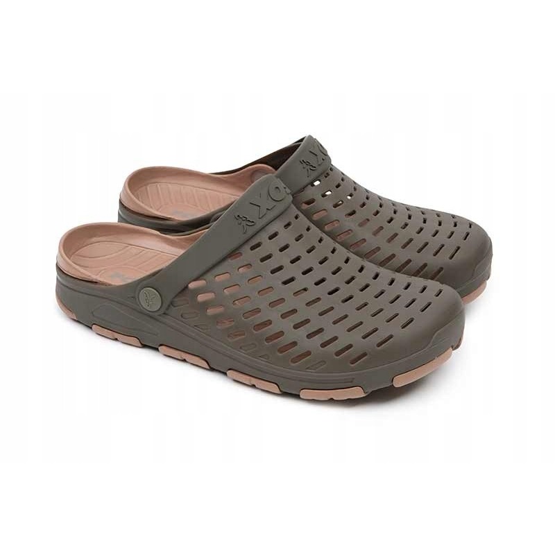 FOX KHAKI CLOGS SIZE 7/41 CFW210