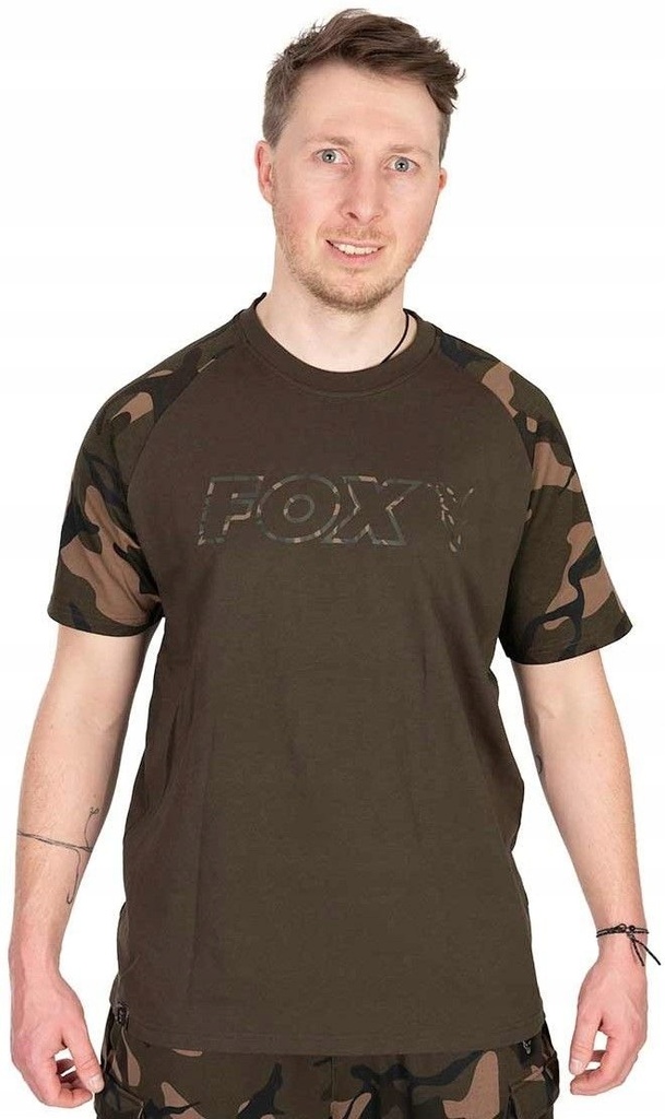 [CFX274] FOX CAMO OUTLINE PRINT T SHIRT KHAKI SIZE M CFX274
