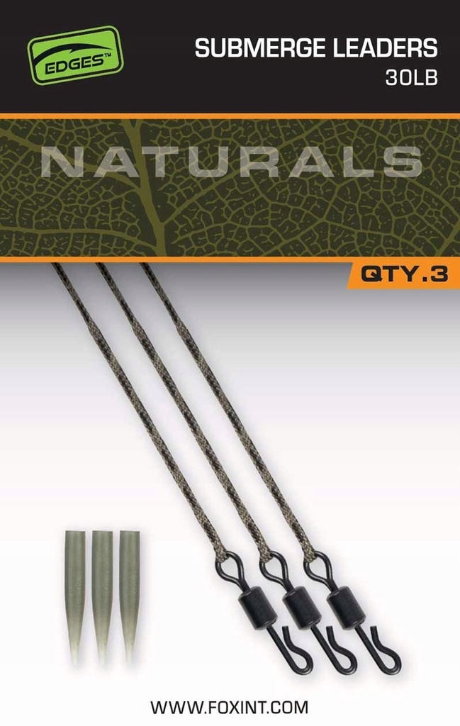FOX EDGES™ NATURALS SUBMERGE LEADERS 30LBRS CAC846
