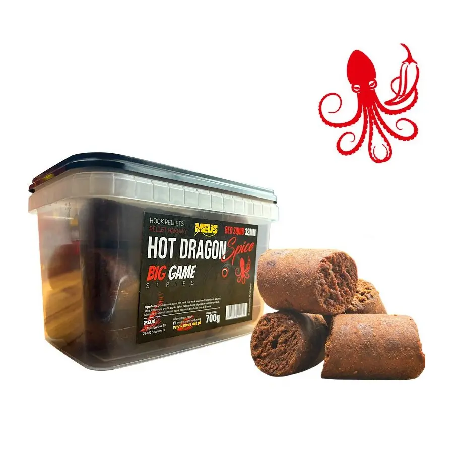 MEUS PELLET HOT DRAGON SPICY SQUID 32MM 700G PH32HDSS