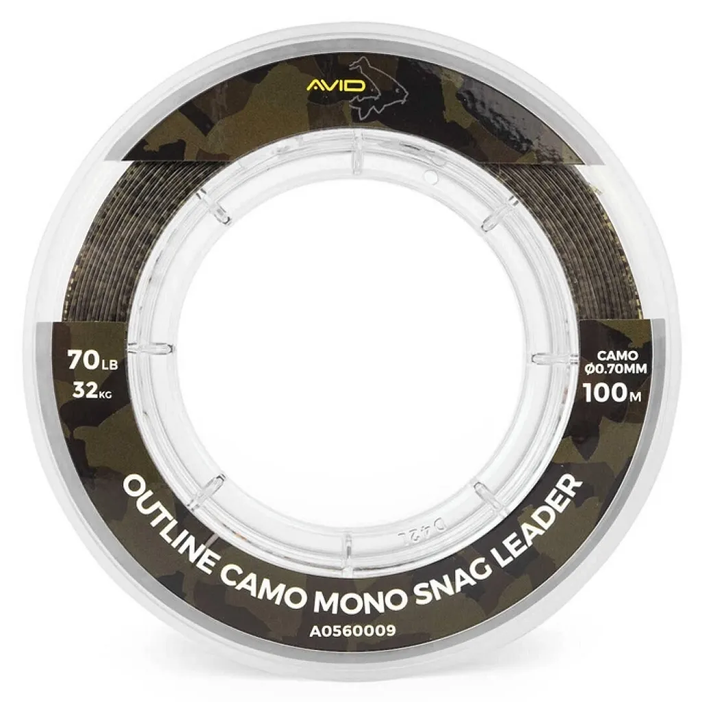 [A0560009] AVID CARP OUTLINE CAMO MONO SNAG LEADER A0560009