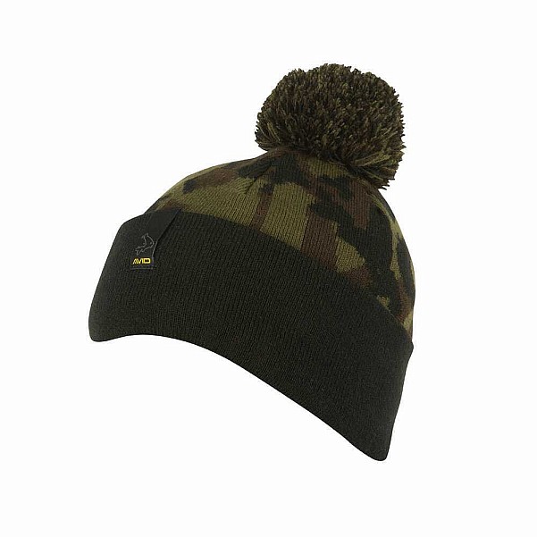 [A0620391] AVID BLACK AND CAMO BOBBLE HAT A0620391