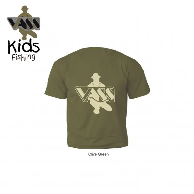 [V1813C56] VASS CHILDS PRINTED T-SHIRT V1813C OLIVE SIZE 5-6 V1813C56