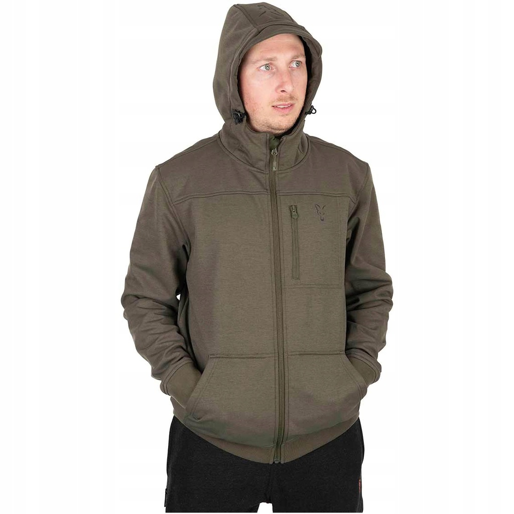 FOX COLLECTION SOFT SHELL JACKET GREEN & BLACK SIZE S CCL268