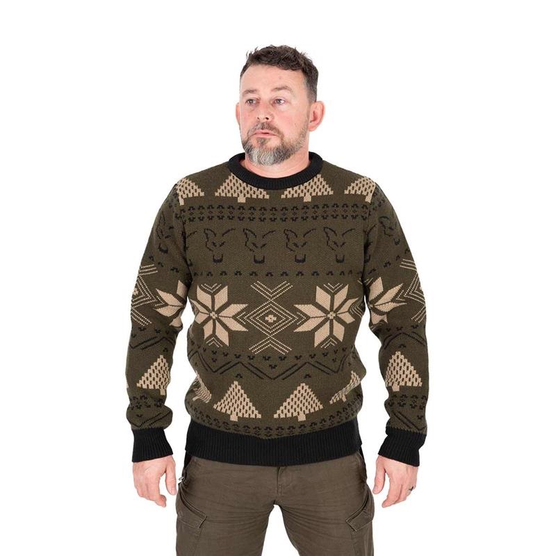 FOX FESTIVE JUMPER KHAKI TAN BLACK SIZE L CFX421