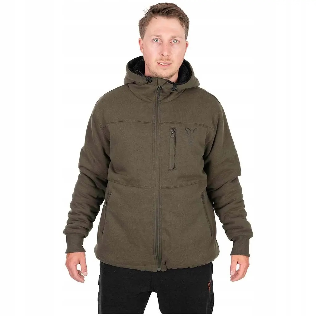 FOX COLLECTION SHERPA JACKET GREEN & BLACK L CCL282
