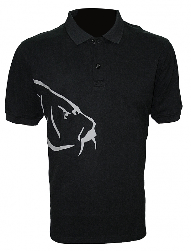 [ZF3422] ZFISH CARP POLO T-SHIRT BLACK SIZE M ZF3422