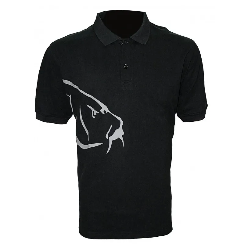 [ZF3422] ZFISH CARP POLO T-SHIRT BLACK SIZE M ZF3422