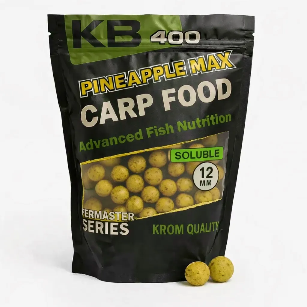 Krom Quality KR400 Boilies Solubles Pineapple Max 12mm 800g