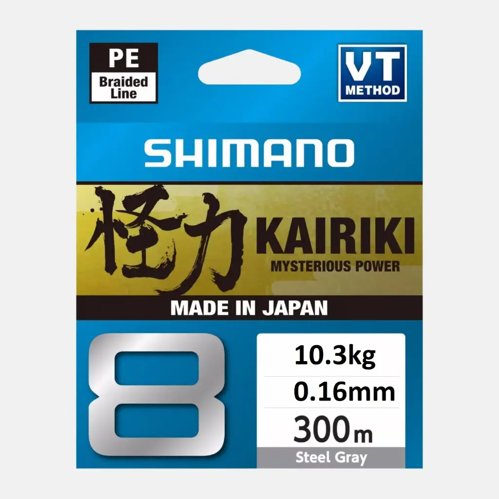 SHIMANO KAIRIKI 8 0.16MM 10.3KG 300M STEEL GRAY 59WPLA68R13