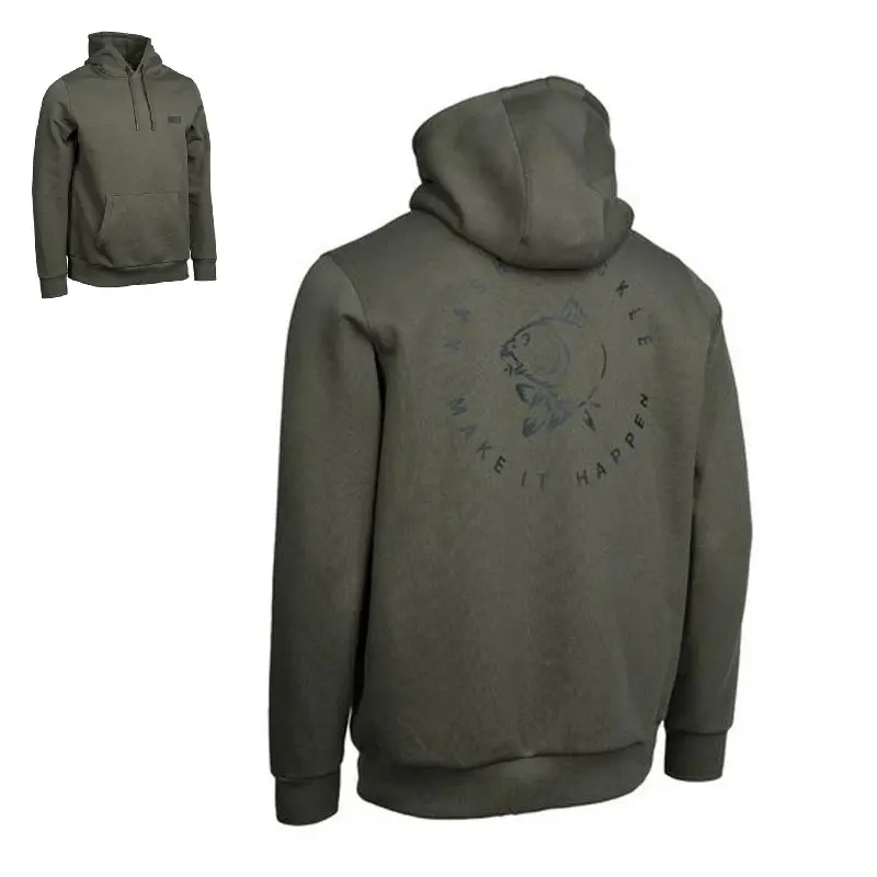 NASH MAKE IT HAPPEN CARP LOGO HOODIE GREEN S C2252