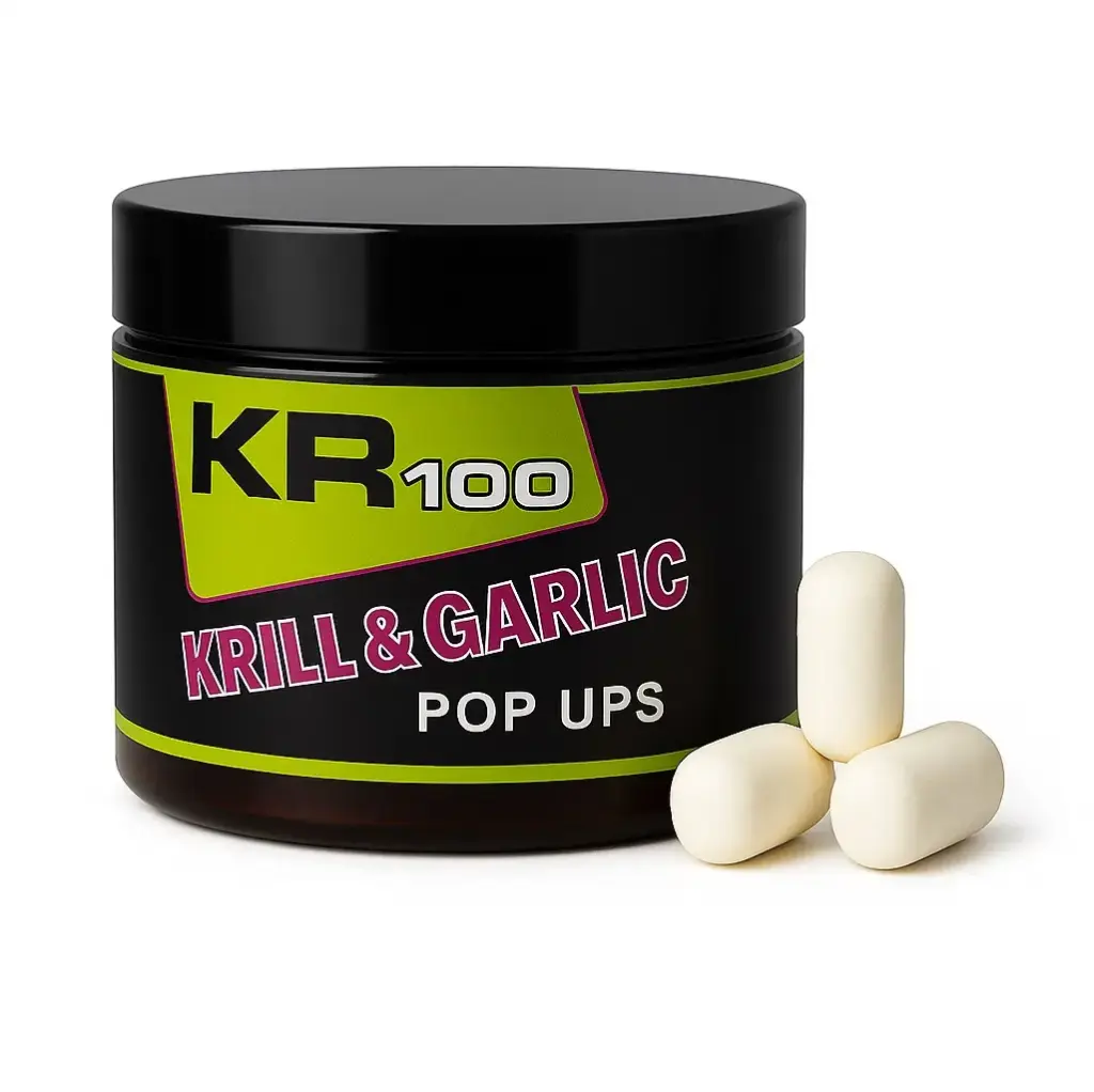 [KQB20DP0601] Krom Quality KR100 Pop Ups Dumbells White Krill & Garlic