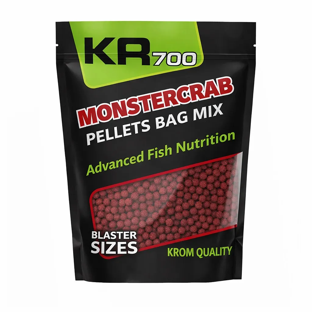 [KQPBM0207] Krom Quality KR600 Pellets Bag Mix Monstercrab 3/4'5/6mm 800g