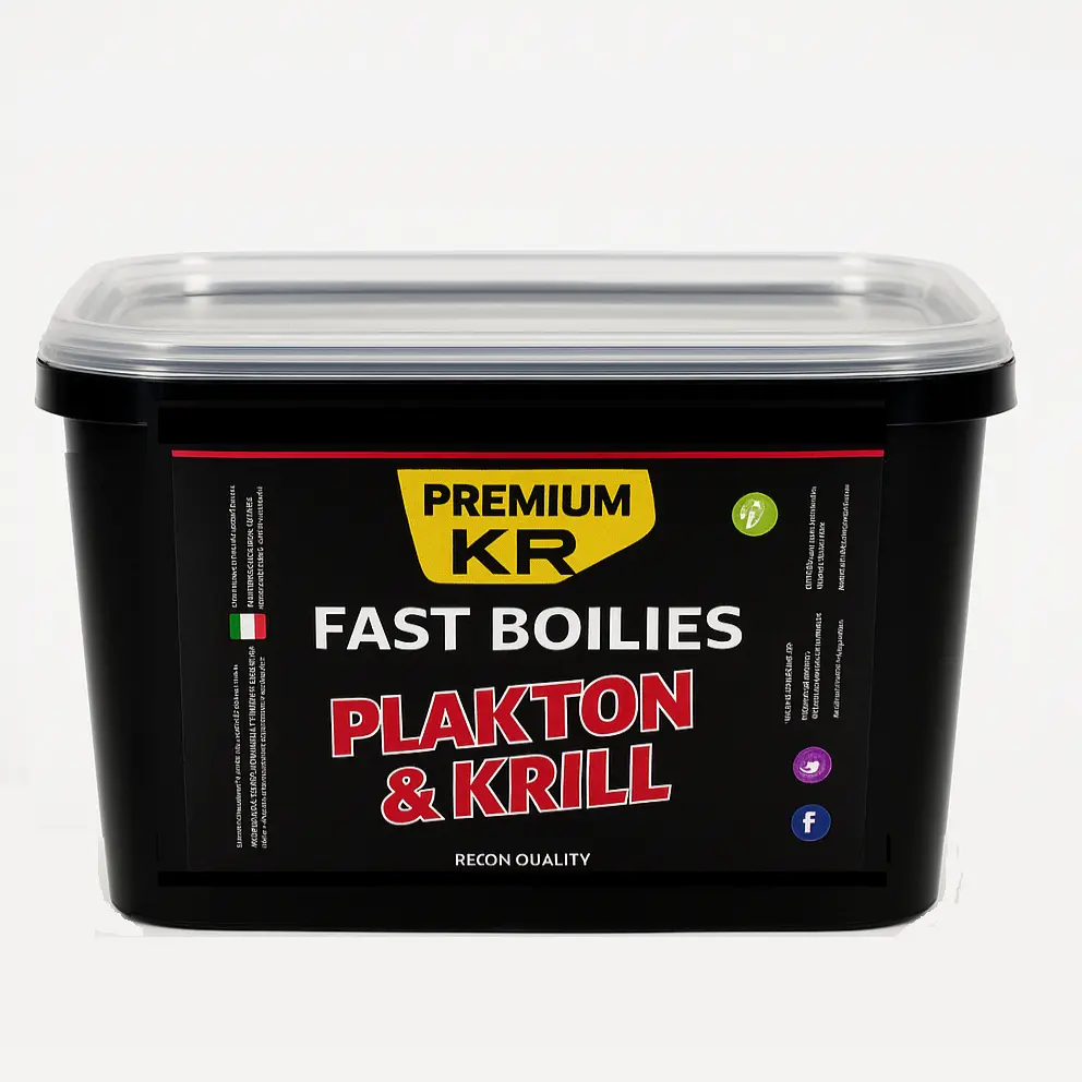 [KQBSPK243] Krom Quality KR Premium Fast Boilies Solubles Plakton & Krill 24mm 3kg