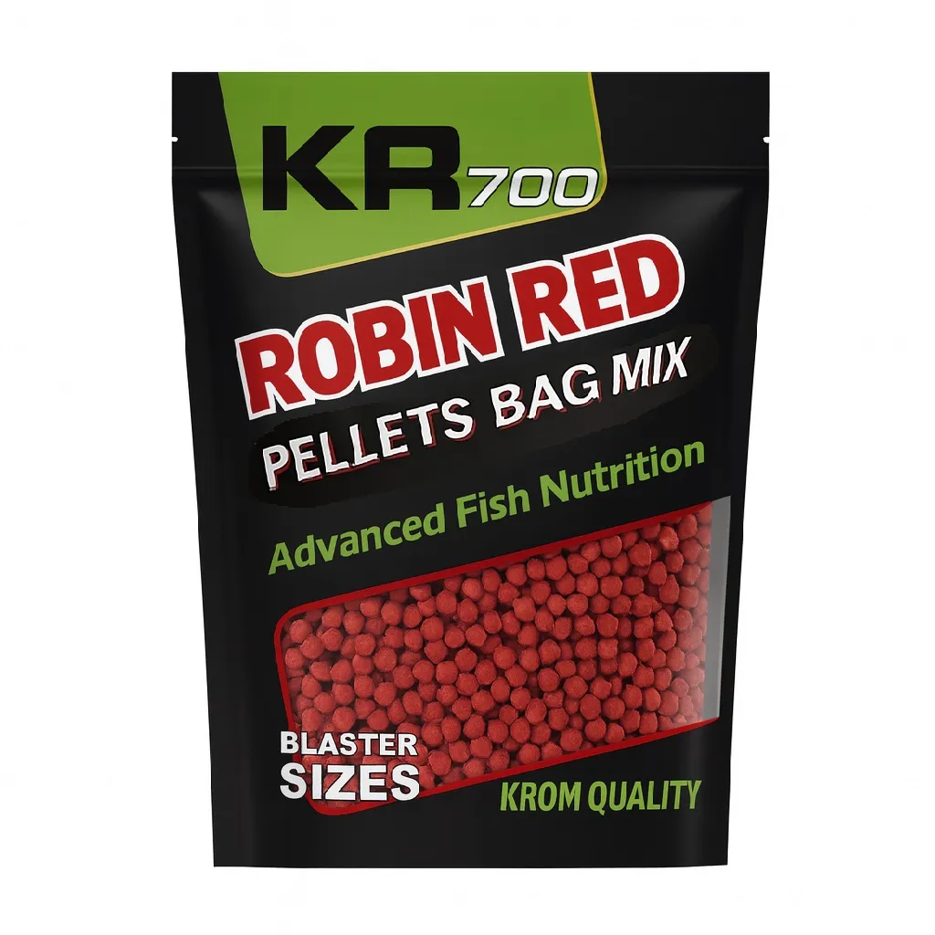 [KQPBM0206] Krom Quality KR700 Pellets Bag Mix Robin Red 3/4'5/6mm 800g