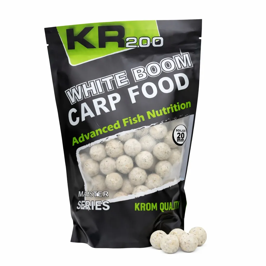 KROM QUALITY KR200 BOILIES WHITE BOOM HI 20MM 800G KQB200 KQBWBH