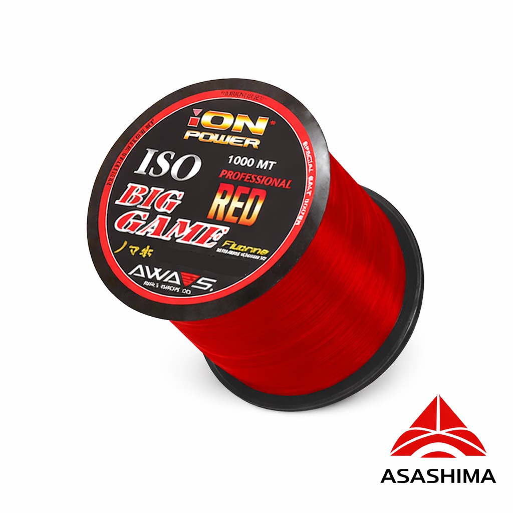 AWA SHIMA ION POWER ISO BIG GAME RED 0.37MM 24,70KG 1000MT A3063037
