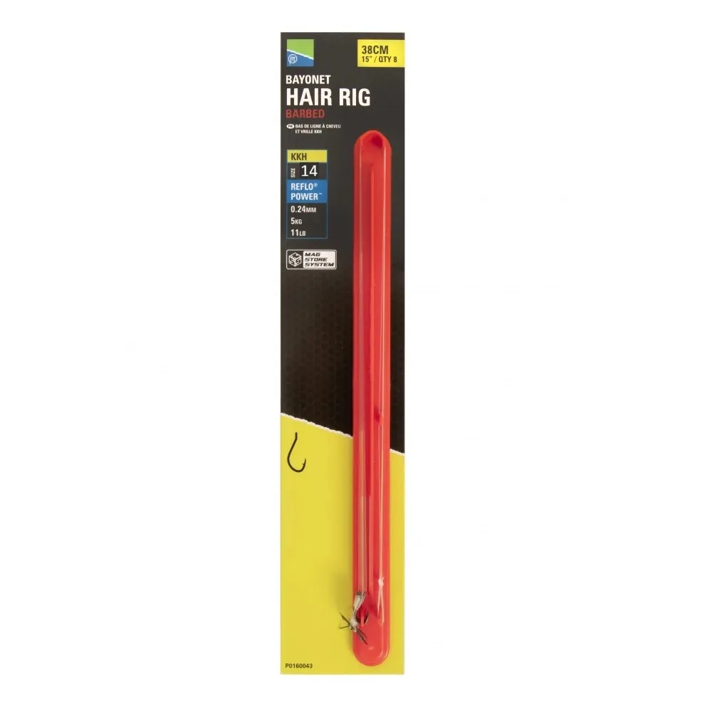 [P0160040] PRESTON INNOVATIONS BAYONET HAIR RIGS 4in 10CM SIZE 14 P0160040