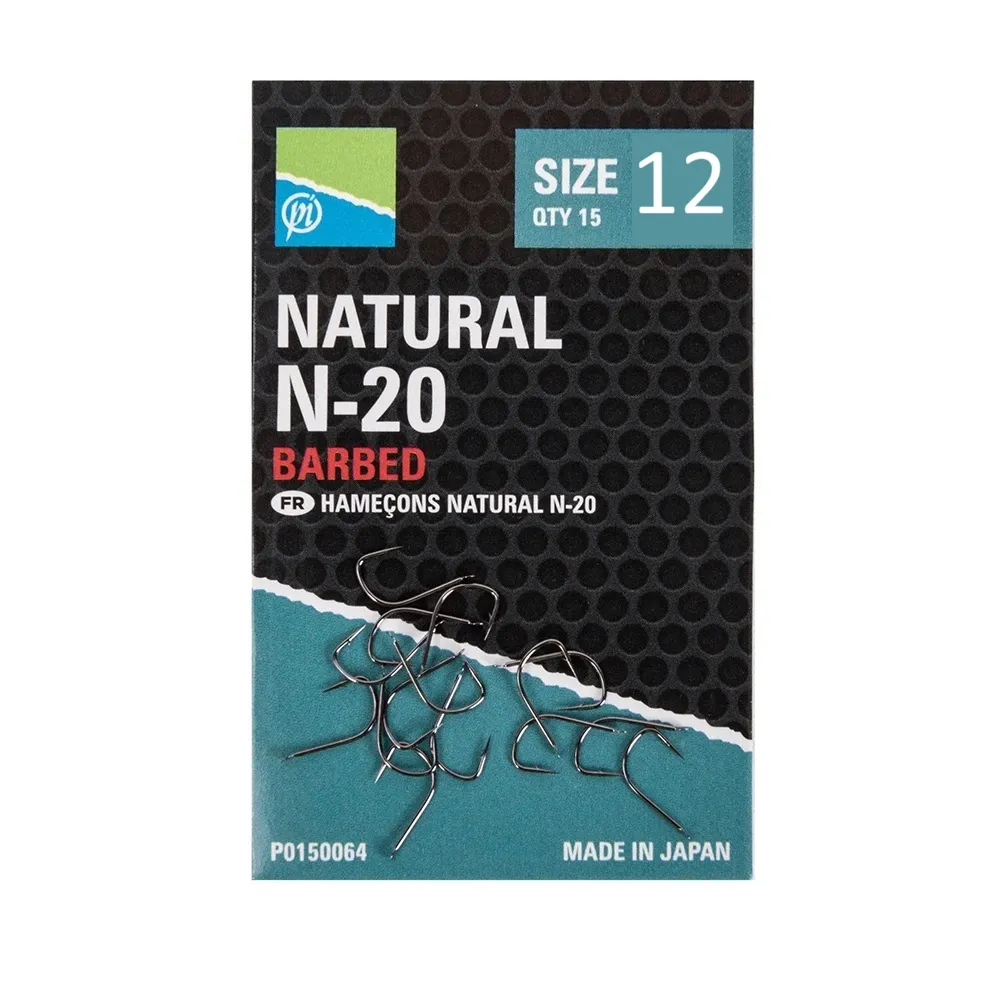 [P0150065] PRESTON INNOVATIONS HOOKS NATURAL N 20 SIZE 12 P0150065