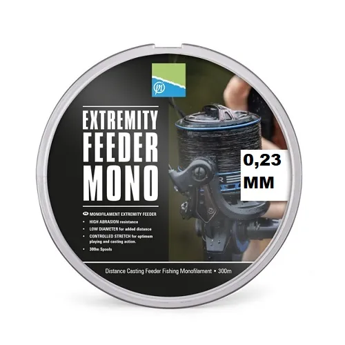 PRESTON INNOVATIONS EXTREMITY FEEDER MONO 0.23MM 9LB 4.1KG 300M P0270045