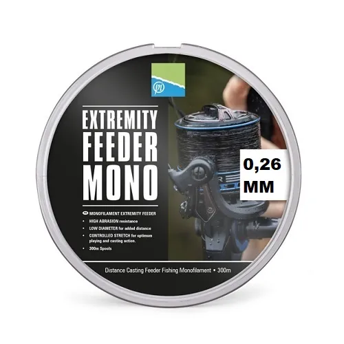 [P0270046] PRESTON INNOVATIONS EXTREMITY FEEDER MONO 0.26MM 11LB 5.0KG 300M P0270046