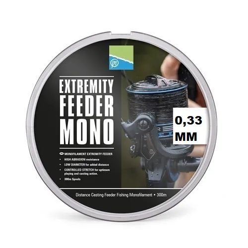 PRESTON INNOVATIONS EXTREMITY FEEDER MONO 0.33MM 15LB 6OZ 7.0KG 300M P0270049