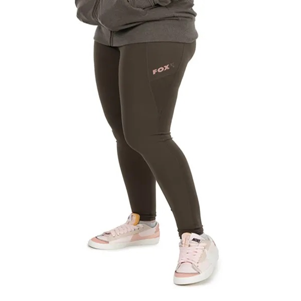 [CWC015] FOX WC WOMEN'S CLOTHING LEGGINGS OLIVE-MAUVE SIZE L  44/46 CWC015