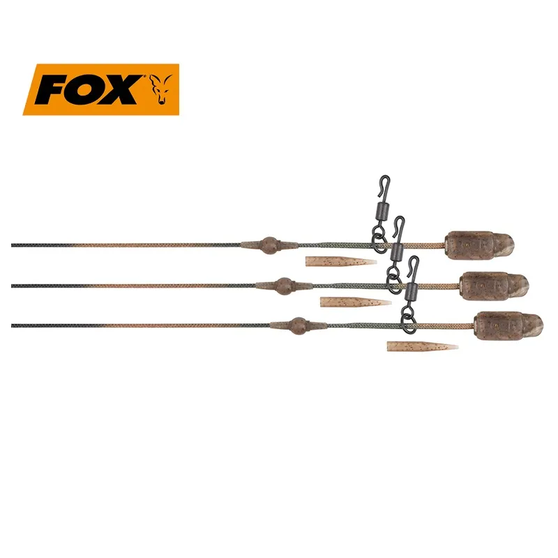 [CRT008] FOX EDGES CAMO HELI-CLIP RIGS 50LB LEADCORE 3PCS CRT008