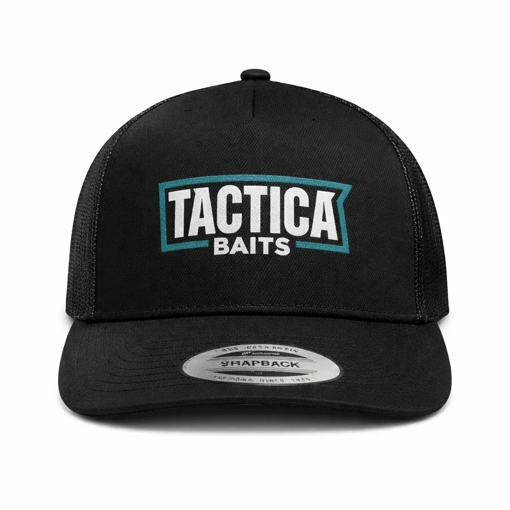 [6506] TACTICA BAITS RETRO TRUCKER CAP BLACK GORRA 6506
