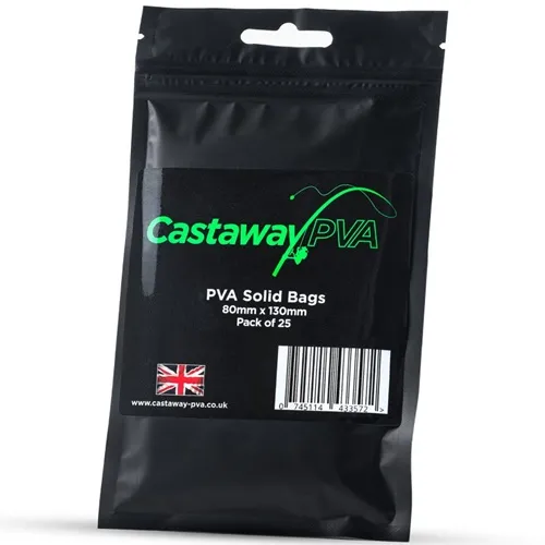 [CPVA8O130] CASTAWAY PVA SOLID BAGS 80MM X 130MM 25UNIDADES CPVA8O130