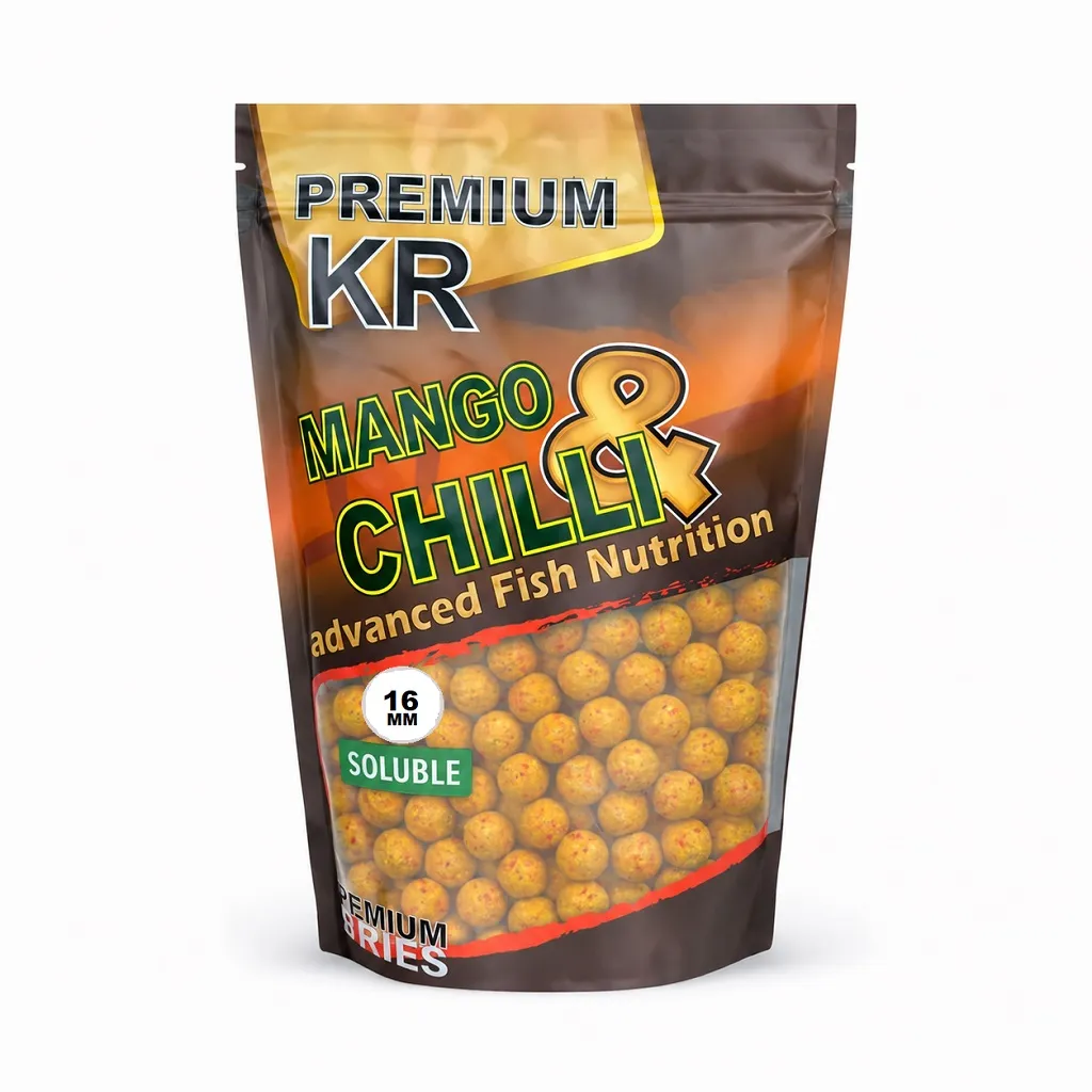 [KQBSMC16800] Krom Quality KR Premium Boilies Solubles Mango & Chilli 16mm 800g