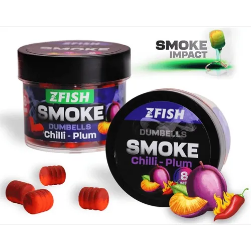 [ZF2826] ZFISH SMOKE PO-UP DUMBELLS CHILLI & PLUM 8mm ZF2826