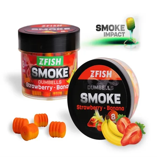 [ZF2796] ZFISH SMOKE POP-UP DUMBELLS STRAWBERRY & BANANA 8mm ZF2796