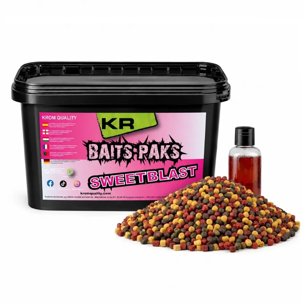 [KQARPSWB3000] Krom Quality Baits Packs Sweet Blast Pellets Dulces 3Kg