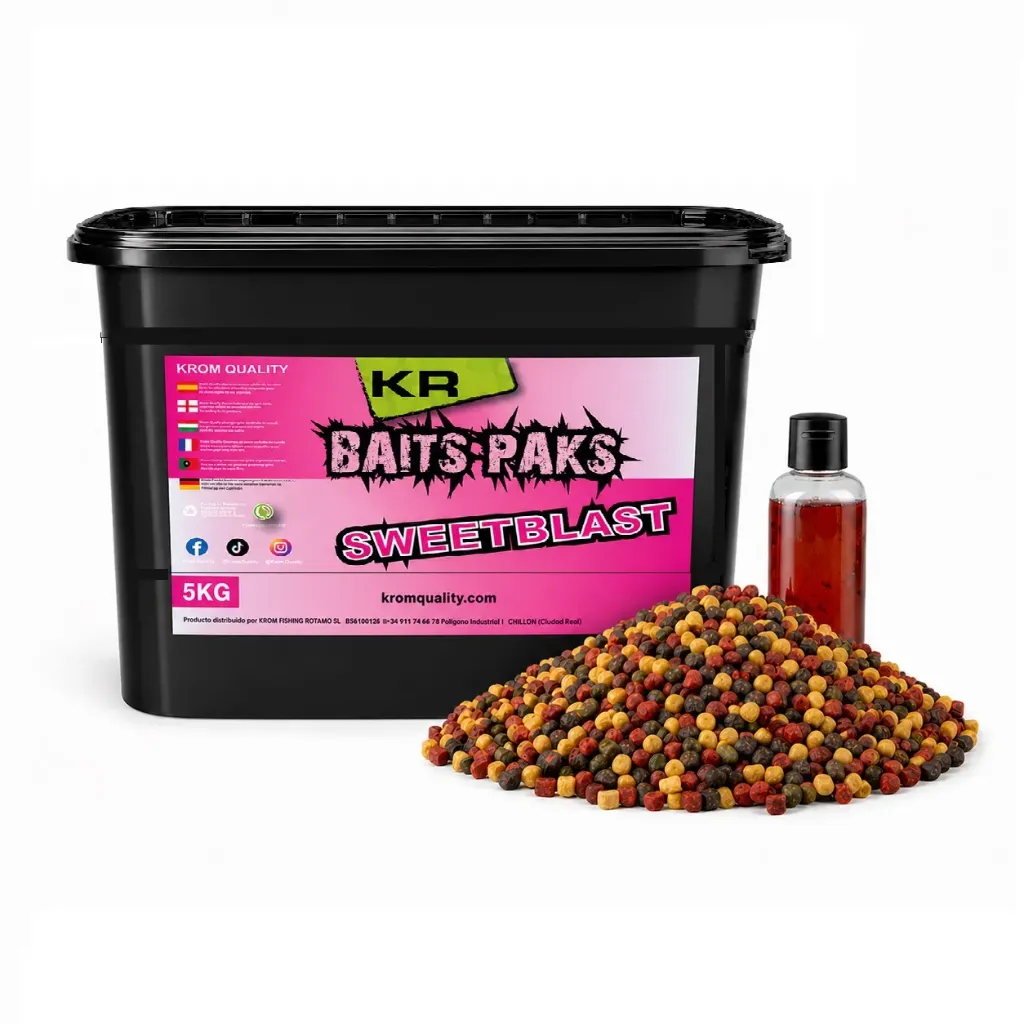 [KQARPSWB5000] Krom Quality Baits Packs Sweet Blast Pellets Dulces  5Kg