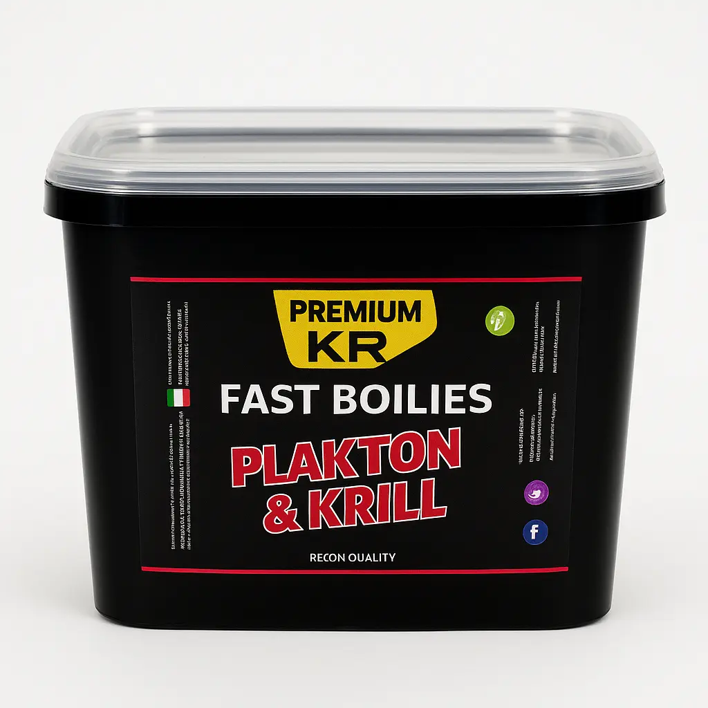 [KQBPK165000] Krom Quality KR Premium Fast Boilies Solubles Plakton & Krill 15mm 5kg