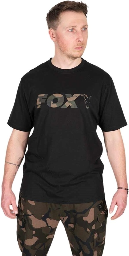[CFX289] Fox Black & Camo Logo T-Shirt Size 2XL