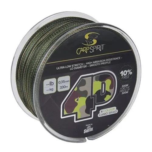 CarpSpirit 4D Camo Braid 0,26mm 33lb 1000m