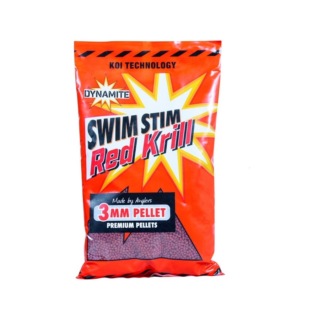 DYNAMITE BAITS PELLETS SWIM STIM CARP RED KRILL 3MM 900G DY214