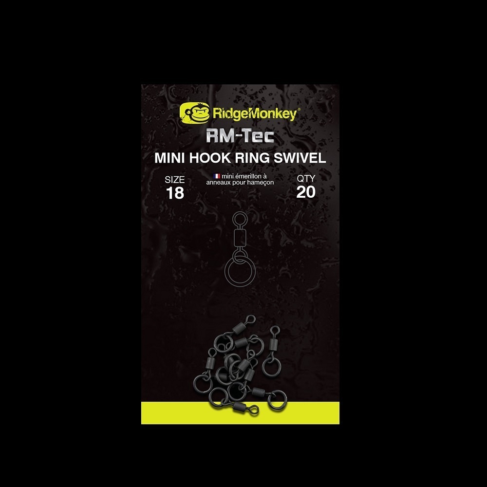 [RMT097] RIDGEMONKEY CONNEXION MINI HOOK RING SWIVEL SIZE 18 RMT097