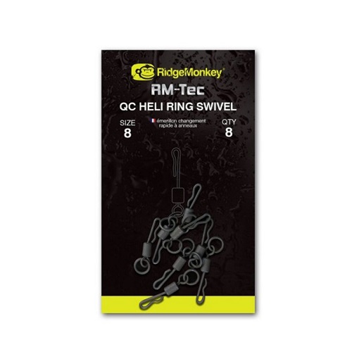 [RMT093] Ridgemonkey Rm-Tec QC Heli Ring Swivel Nº8