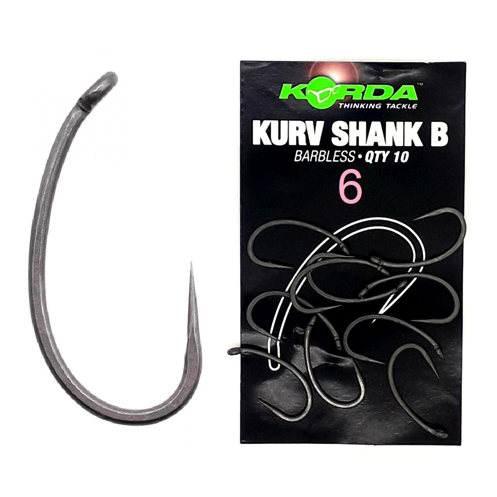 KORDA ANZUELO KURV SHANK B Nº 6 KKSB6