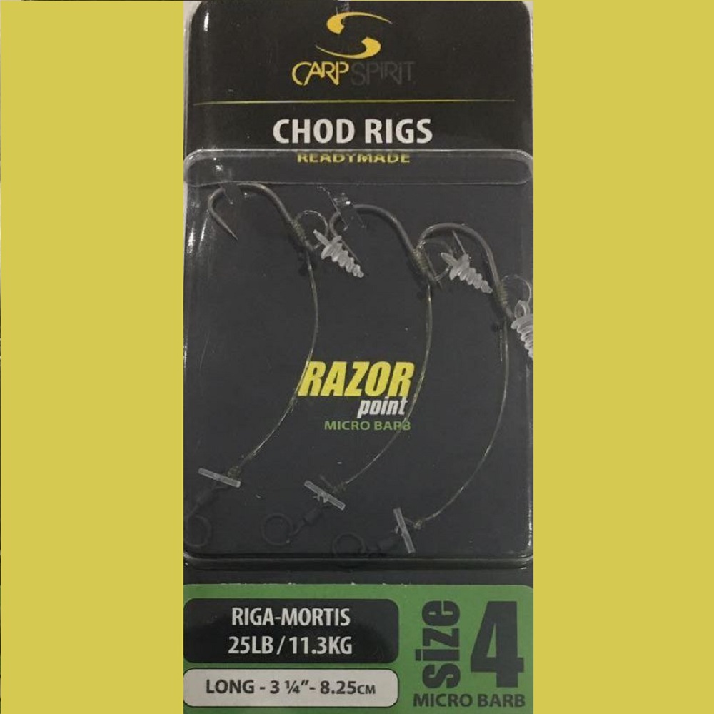 [ACS340023] CARP SPIRIT CHOD RIGS RIGA MORTIS 25LB 11.3 KG SIZE 4 LONG ACS340023