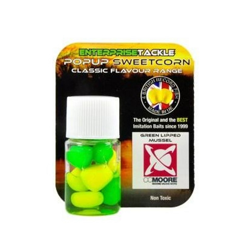 ENTERPRISE TACKLE POPUP SWEETCORN CLASSIC FLAVOUR RANGE GREEN LIPPED MUSSEL ET13FCCG