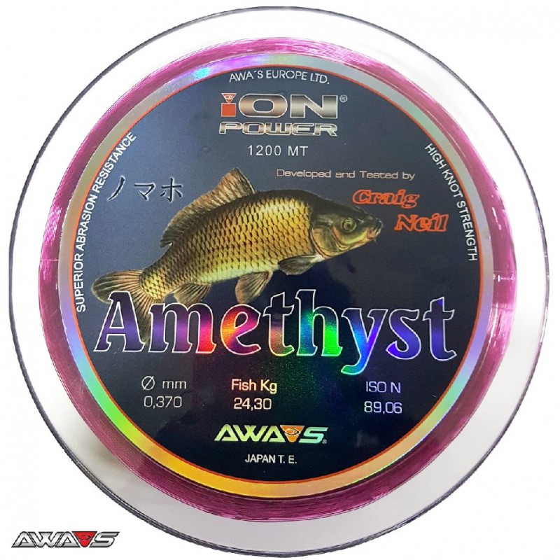 [AWA SHIMA ION POWER AMETHYST 0,37 mm 24,30 Kg 1200 m] AWA SHIMA ION POWER AMETHYST 0,37MM 24,30KG 1200M