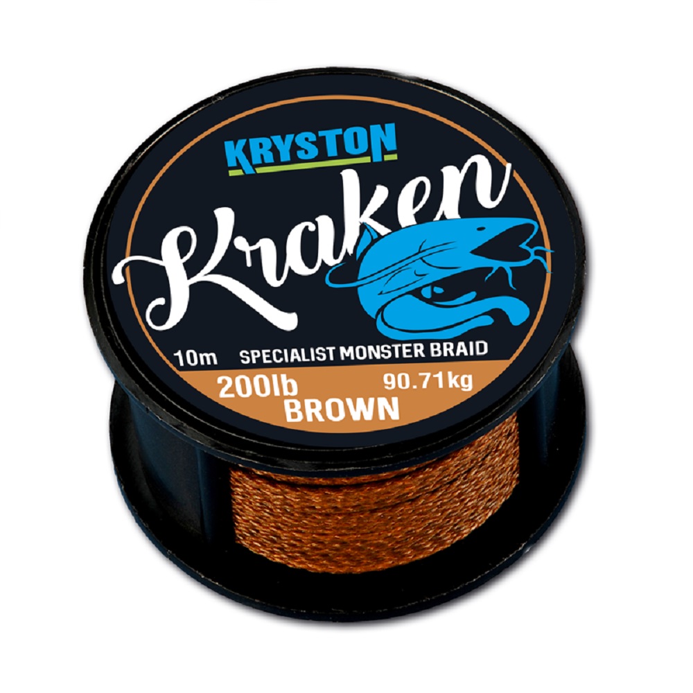 [KR-KK1] KRYSTON KRAKEN SPECIALIST MONSTER BRAID BROWN 10 M (200LB - 90.71KG) KR-KK1