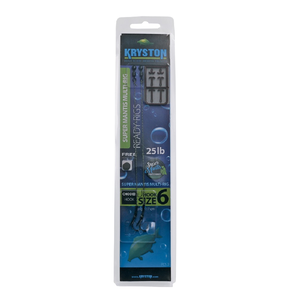 KRYSTON MULTI-RIG SUPERMANTIS 17CM - 25LB (HOOK SIZE Nº 8) KR-MRM4