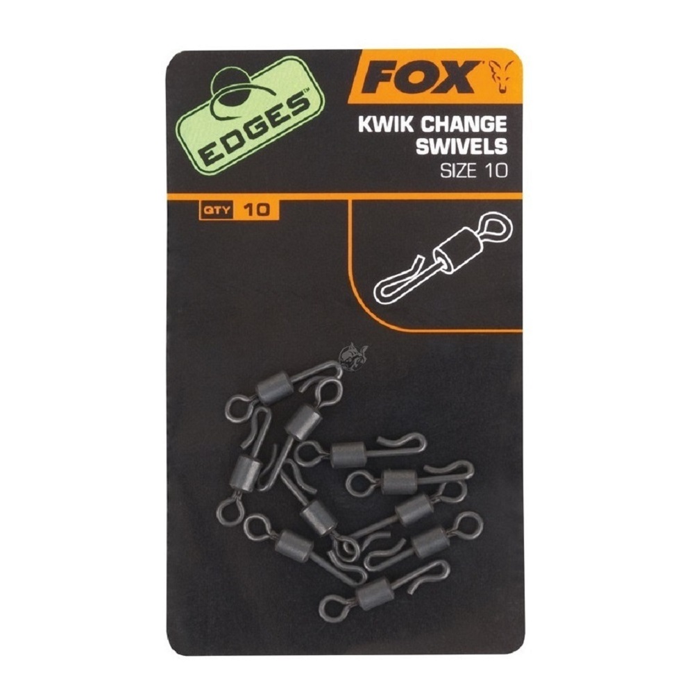 FOX EDGES KWIK CHANGE SWIVELS SIZE 10 CAC486