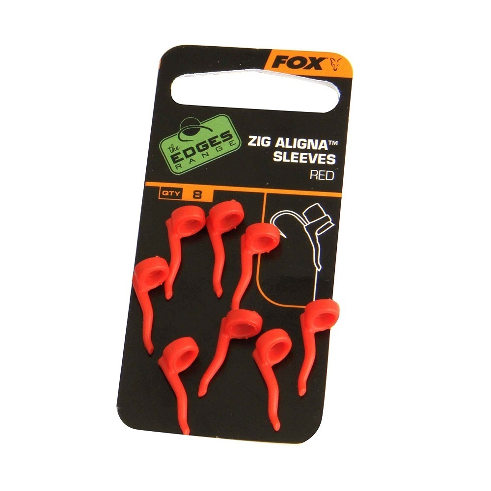 FOX EDGES ZIG ALIGNA SLEEVES RED (8 UNIDADES) CAC468