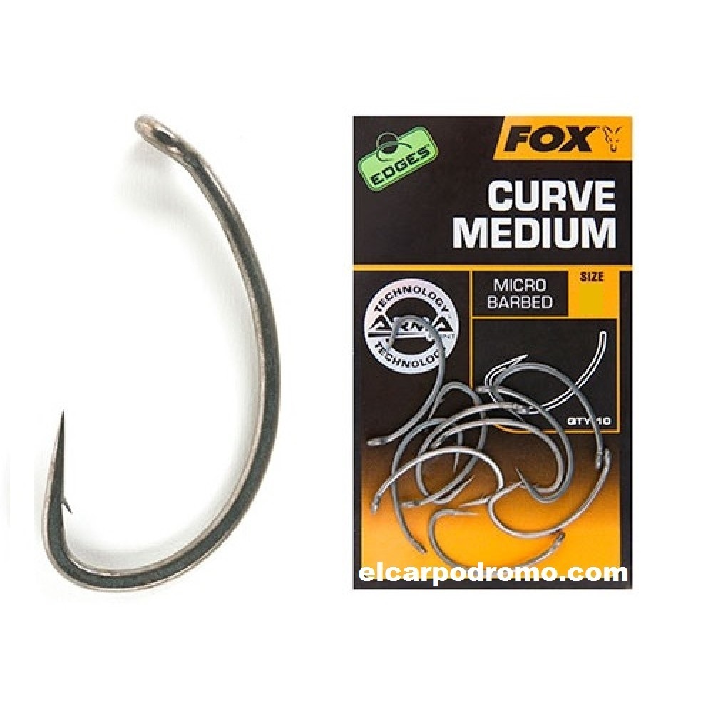 [CHK201] Fox Anzuelos Edges Curve Medium Micro Barbed Size 6
